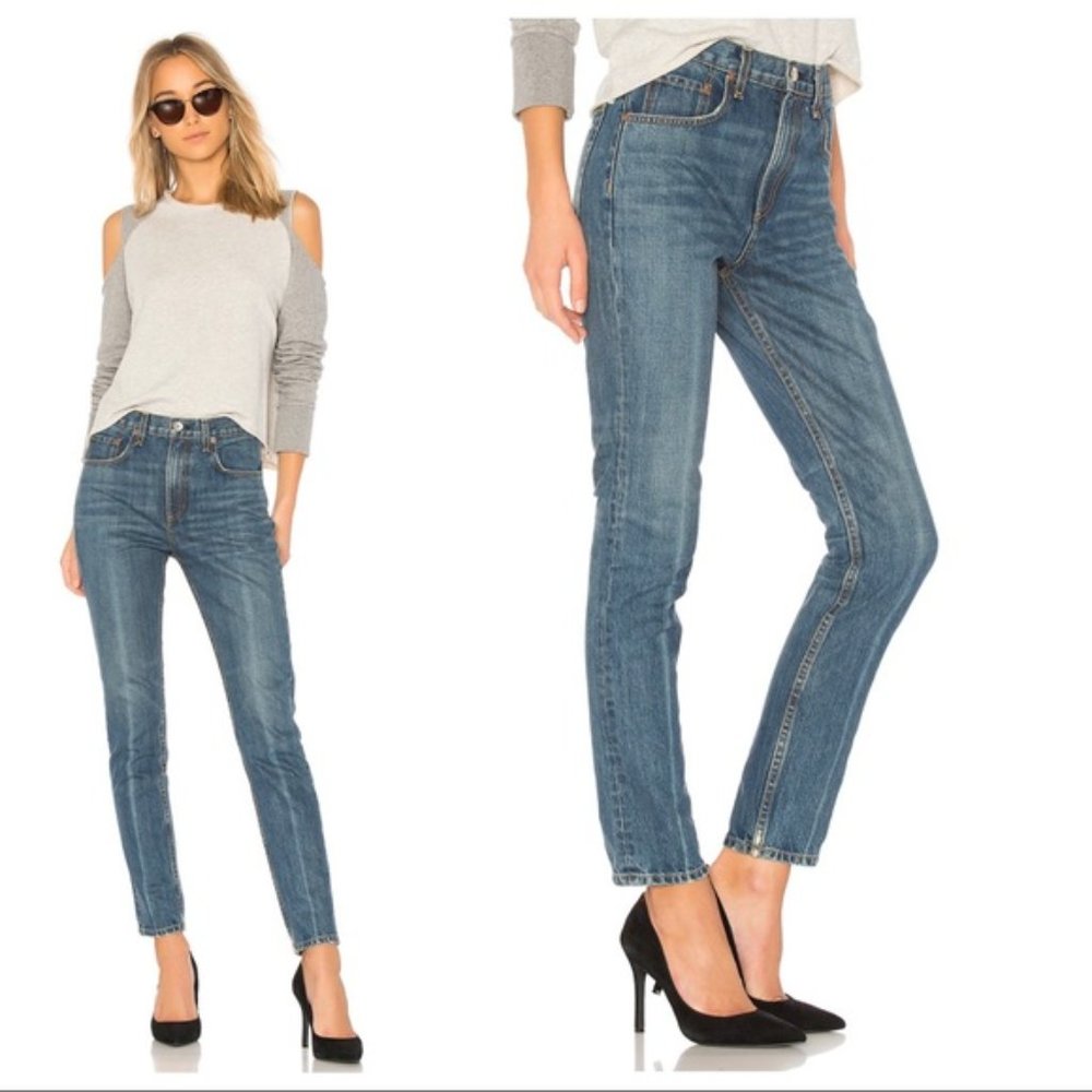 Rag & Bone Jeans High Rise Skinny “Coopers” Wash
